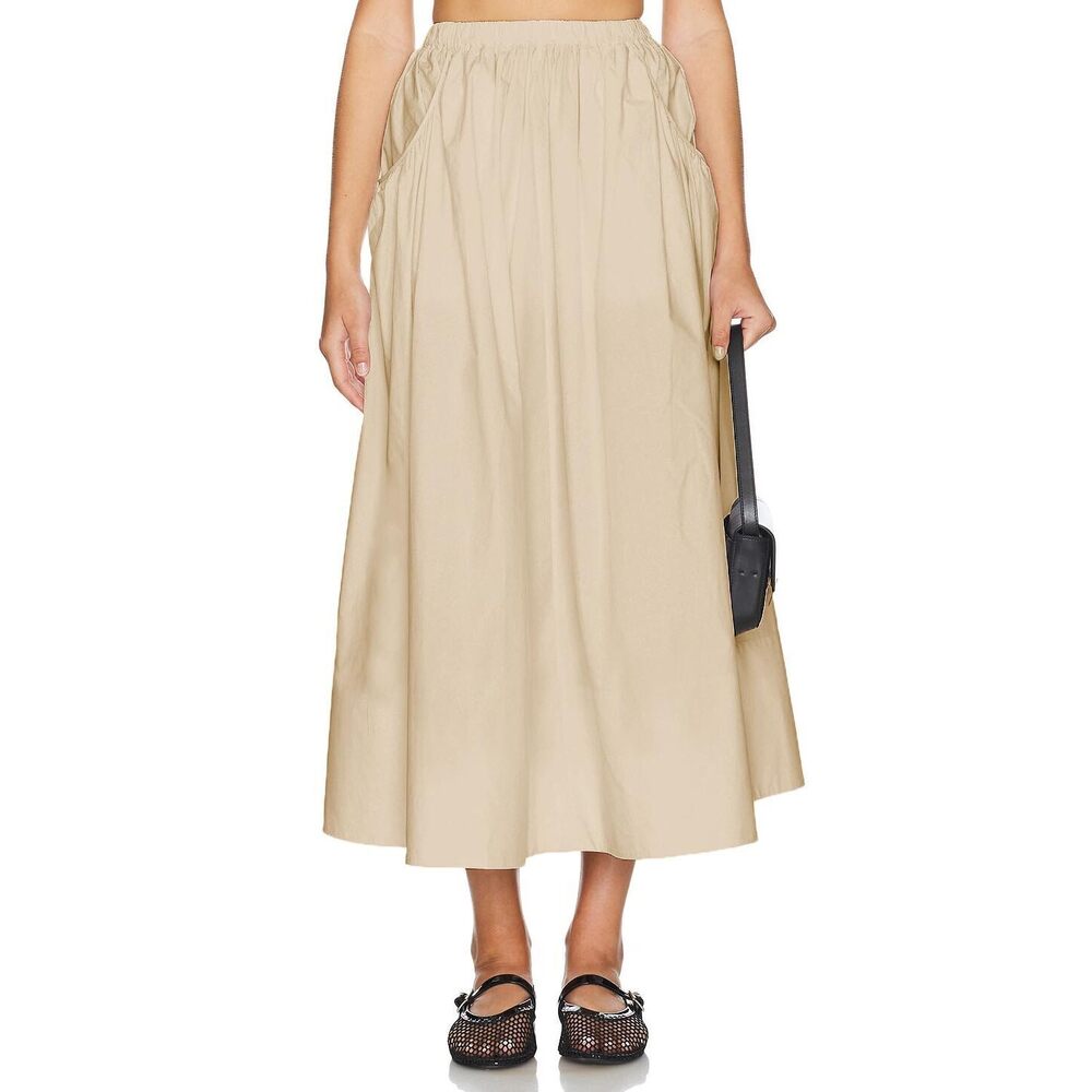 2007 Baggy Parachute Skirt Comfy Casual Cotton Y2k Cargo Maxi Long Skirt - Picture 3 of 5